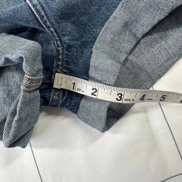 IRO Shorts Womens 27 Blue Denim Aware Cuffed Casual Medium Wash Jean Cotton - Picture 8 of 10